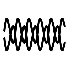 Poster - Sound waves icon. Outline sound waves vector icon for web design isolated on white background