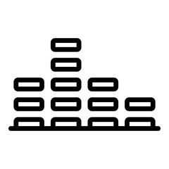 Poster - Equalizer range icon. Outline equalizer range vector icon for web design isolated on white background
