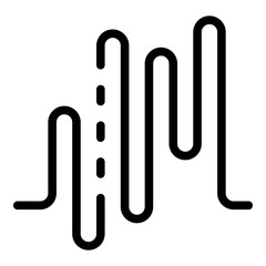 Poster - Sound wave icon. Outline sound wave vector icon for web design isolated on white background
