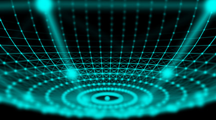 Wall Mural - Technology modern dynamic plasma energy futuristic virtual technology background,  digitally generated image. 3D illustration