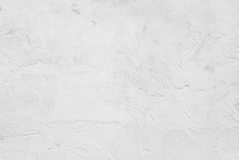 White Abstract Background. White Stucco Wall Of An Old House.