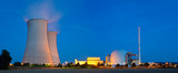 Fototapeta Na sufit - Nuclear Power Station At Night
