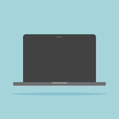 Aufkleber - Laptop computer icon flat or cartoon pc symbol vector illustration isolated image