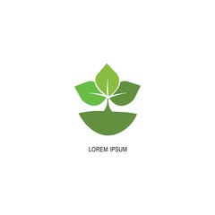 leaf ecology logo design illustration logo vector