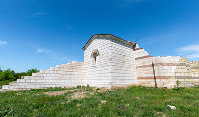 Wall Mural - Pliska, Bulgaria and the The Great Basilica - largest Christian cathedral in medieval Europe near The capital city of the First Bulgarian Empire. 