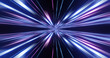 © 3d_vicka - Abstract image of high speed. Pink blue lines composition. Abstract glow neon lines and stripes. Abstract background with flying neon glowing stripes. Motion 3d illustration