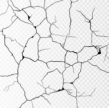 Lots Lines Of Crack Ground For Abstract Background.