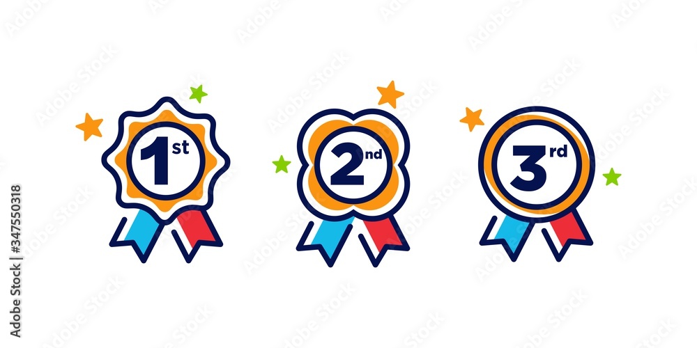 1st 2nd 3rd medal first place second third award winner badge guarantee ...
