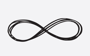 infinity sign hand drawn illustration