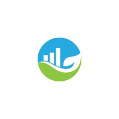 Eco Finance logo template vector icon design