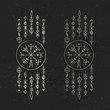 Dark runic symbols dreamer set