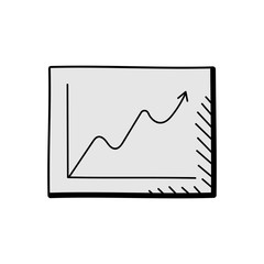 Wall Mural - chart analysis hand drawn vector design. business icon