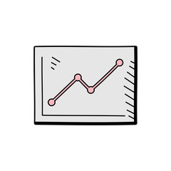 Poster - chart analysis hand drawn vector design. business icon
