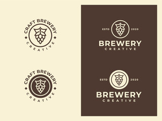 beer, brewery, king brewery, royal beer hipster logo set emblem