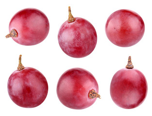 Wall Mural - red grape isolated on a white background with clipping path.