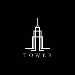 Wall Mural - Tower logo template vector icon design