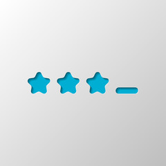 Poster - Pin code interface. Simple icon. Paper design. Cutted symbol wit