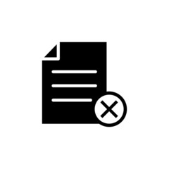Poster - copy icon, signs icon with cancel sign icon in black flat on white background, copy icon and close, 