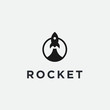 Rocket logo / space vector