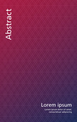 Poster - Abstract pattern of symbol cover design on burgundy and blue gradient background