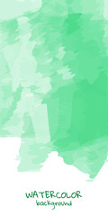 Poster - Art of watercolor green brush background