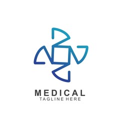 Health logo template design.Medical Cross logo design