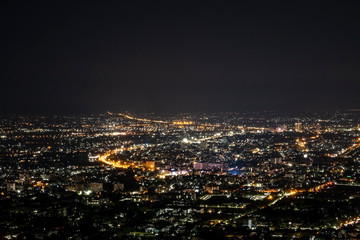 Poster - Beautiful cityscape night view wallpaper background