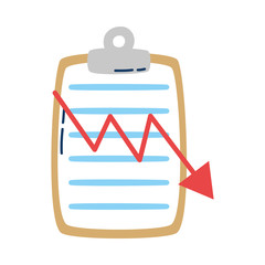 Sticker - checklist clipboard with statistics arrows