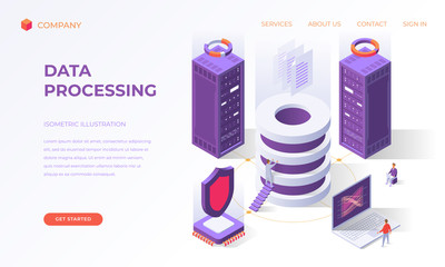 Poster - Landing page for data base processing