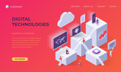 Poster - Landing page for computer digital technologies