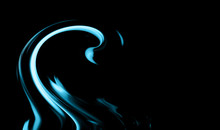 The Abstract Background Image Features A Swirling Blue And Orange Black Backdrop.