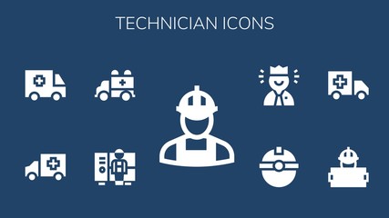 Canvas Print - technician icon set