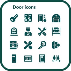 Canvas Print - door icon set