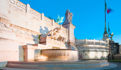 Wall Mural - Vittoriano monument  at twilight blue hour - Rome italy