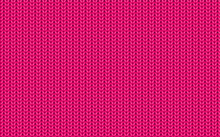 Seamless Knitted Fabric. Knitted Pattern. Realistic Knitting Pattern. Endless Pink Knit Texture For Winter Design Background, Wallpaper, Wrapping Paper, Surface, Digital Paper. Vector Illustration