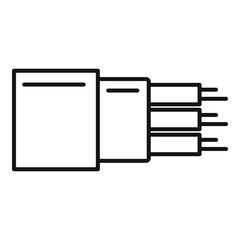 Poster - optic cable technology icon. outline optic cable technology vector icon for web design isolated on w
