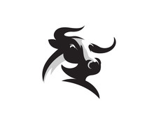 Elegance Drawing Art Buffalo Cow Ox Bull Head Logo Design Inspiration