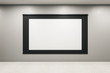 © Who is Danny - Modern presentation interior with blank white screen.