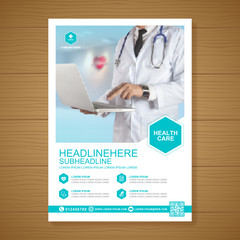 Corporate healthcare and medical cove a4 flyer design template for print