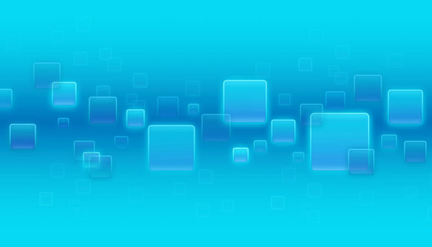 futuristic background design illustration. Glowing rounded blue square 