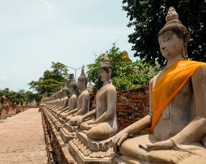 Wall Mural - AYUTTHAYA, THAILAND many Tourists from around the world MUST visit went come to Thailand,  Ayutthaya is old Thailand grand palace and famous sightseeing place, world heritage of Thailand
