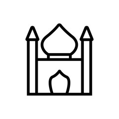 religious synagogue icon vector. religious synagogue sign. isolated contour symbol illustration