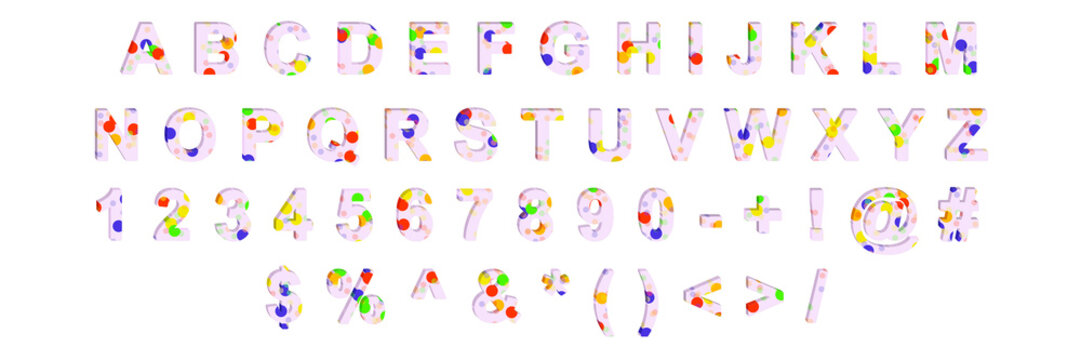 Creative typeset- stylish classic font. 3d illustration character collection