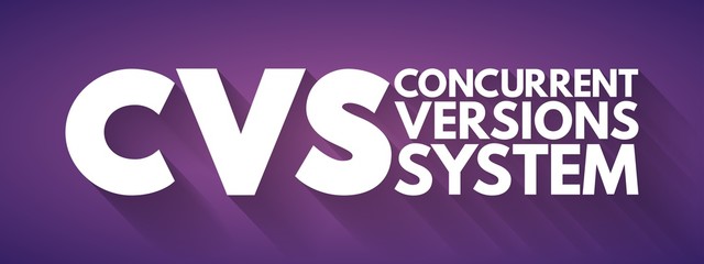 Poster - cvs - concurrent versions system acronym, technology concept background