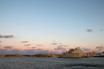 mediterranean coast in valletta in malta