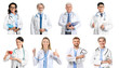 © Pixel-Shot - Different doctors on white background