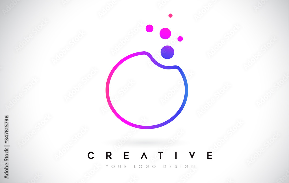 Dots Letter O Logo. O Letter Design Vector with Dots.Vector Lettering ...