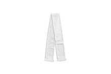 Blank White Knitted Soccer Scarf Mock Up, Top View