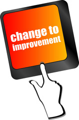 Leinwandbilder - improve or improvement business concept with key on keyboard