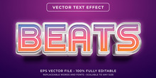Editable Text Effect - Techno Beats Style